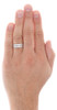 14K White Gold Diamond Mens Wedding Band Black Greek Key Engagement Ring 0.50 CT