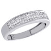 14K White Gold Princess Cut Mens Diamond Engagement / Wedding Band Ring 0.80 CT.