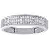 14K White Gold Princess Cut Mens Diamond Engagement / Wedding Band Ring 0.80 CT.