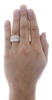 Diamond Wedding Band Mens 14K White Gold Princess Cut Invisible Set Ring 2.00 Ct