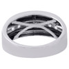 10K White Gold Channel Set Diamond Mens Wedding Band Engagement Ring 0.88 CT.