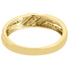 Diamond Trio Set 10k Yellow Gold Engagement Ring Matching Wedding Band 0.34 Ct