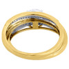 Diamond Trio Set His & Her Matching Engagement Wedding Ring Yellow Gold 1/2 Ct