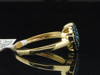 Blue Diamond Heart Cocktail Ring 10k Yellow Gold Love Fashion Band 0.30 Ct.
