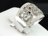 Ladies 10K White Gold Round Cut Brown Champagne Heart Diamond Engagement Ring