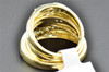 Diamond Trio Set His Her Matching Wedding Band 10K Yellow Gold Round Cut .43 Ct