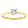 Diamond Solitaire Promise Ring .925 Sterling Silver 0.04 Ct