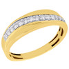 14K Yellow Gold Diamond Trio Set Matching Flower Engagement Ring & Band 1.03 Ct.