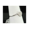 Ladies Sterling Silver Love Heart Diamond Engagement Ring Wedding Band Bridal