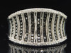 Black Diamond Cocktail Ring 10K White Gold Round Designer Fashion Band 0.48 Ct.
