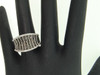 Black Diamond Cocktail Ring 10K White Gold Round Designer Fashion Band 0.48 Ct.