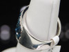 Blue Diamond Cocktail Ring Ladies 10K White Gold Round Designer 1/2 Tcw.