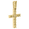Unisex 10k Yellow Gold Real Canary Diamond 3D Miracle Cross Pendant Charm 1/4 CT