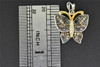 Black & Brown Diamond Butterfly Pendant 10K White Gold Charm  0.35 CT.