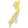 Diamond Giraffe Pendant in 10K Yellow Gold Ladies Fashion Slide Charm 0.10 Ct.