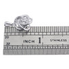 Diamond Flower Pendant Necklace 10K White Gold Love Knot Charm 0.10 CT.