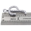 Diamond P Initial Pendant .925 Sterling Silver Script Charm w/ Chain 0.11 Tcw.