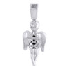 Mini Angel Cherub Real Diamond Pendant .925 Charm 0.10 Ct with Moon-cut Charm