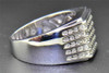 Diamond Wedding Band 10K White Gold Round Cut 5 Rows Engagement Ring 0.50 Ct