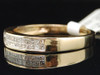 Diamond 2 Row Wedding Band Mens 14K Yellow Gold Princess Cut Ring 0.25 Tcw.