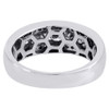 10K White Gold Real Round Diamond Wedding Band Mens Channel Set 8mm Ring 1.02 CT