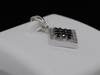 Black Diamond Fashion Pendant Ladies 10K White Gold Round Pave Charm 0.29 Tcw.