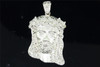 Diamond Jesus Face Pendant .925 Sterling Silver Round Teardrop Head Charm .30 Ct