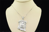 Diamond Jesus Face Pendant .925 Sterling Silver Round Teardrop Head Charm .30 Ct