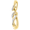 Infinity Loop Design Diamond Pendant Yellow Gold Charm 0.10 CT.