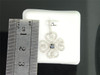 Ladies 10K White Gold Black Diamond Flower Set Pendant Charm For Necklace .60 Ct