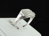 Diamond Pinky Ring Mens 10k White Gold Round Cut Fashion Statement Band 0.25 Ct.