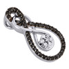 Black Diamond Double Infinity Pendant 10K White Gold 0.25 CT.