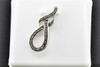 Black Diamond Infinity Pendant .925 Sterling Silver 0.11 CT Charm with Chain
