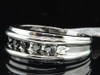 Mens 10K White Gold 5 Stone Black Diamond Engagement Ring Wedding Band 0.52 ct.