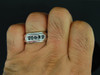 Mens 10K White Gold 5 Stone Black Diamond Engagement Ring Wedding Band 0.52 ct.