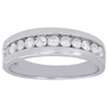 925 Sterling Silver Mens Diamond Wedding Band Round Cut Engagement Ring 0.75 Ct.