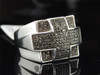 Diamond Pinky Ring Mens .925 Sterling Silver Black Fashion Statement Band .60 Ct