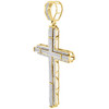 Yellow Gold Diamond Cross Charm Mens Round Cut Fashion Pave Pendant 1 Ct.