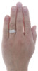 10K White Gold  Round Diamond Wedding Band 7.25mm Mens Ladies Pave Ring 0.60 ct