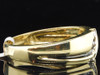 Mens 10K Yellow Gold 4 Stone Black & White Diamond Engagement Ring Wedding Band