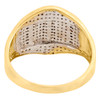 10K Yellow Gold Diamond Pinky Ring Mens Round Cut Pave Fashion Band 0.53 Ct.