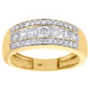 10K Yellow Gold Diamond Wedding Engagement Band Mens Channel Set Ring 1.05 CT.