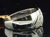Diamond Ring Engagement Wedding Band Mens 10K White Gold Round Cut 1.01 Ct.