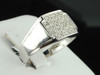 Mens 10k White Gold Diamond Pinky Ring 1/4 ct. Designer Engagement Wedding Band