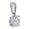 14K White Gold Quad Princess Diamond Soleil Ladies Pendant 0.17 CT.