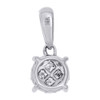 14K White Gold Quad Princess Diamond Soleil Ladies Pendant 0.17 CT.