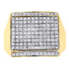 10K Yellow Gold Diamond Mens Round Pave Statement Fashion Pinky Ring 0.42 Ct.