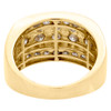 10K Yellow Gold Channel Set Diamond Wedding Band Mens 14mm Fancy Pinky Ring 2 CT