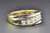 Diamond Wedding Band 14K Yellow Gold Mens 5 Round Stone Engagement Ring 0.50 CT