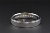 Diamond Brushed Finish Wedding Band 14K White Gold Princess Cut Mens Ring 1/4 Ct